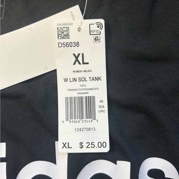 Adidas Women’s Tank Size XL New With Tags! Black And White - Picture 4 of 5